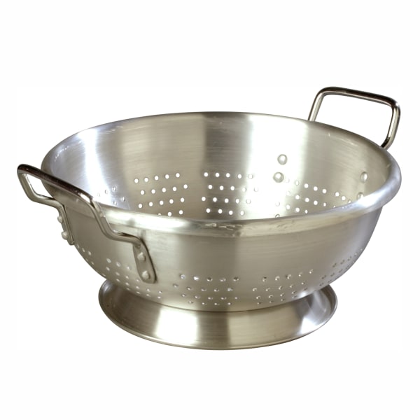 Carlisle 60278 Standard Weight 8 Qt. Aluminum Colander Wasserstrom