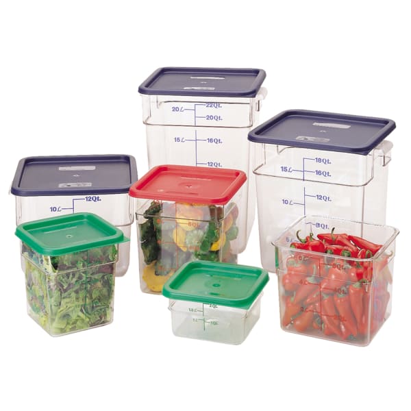 Cambro 18SFSP148 CamSquare® 18 qt. White Polyethylene Food Storage Container  