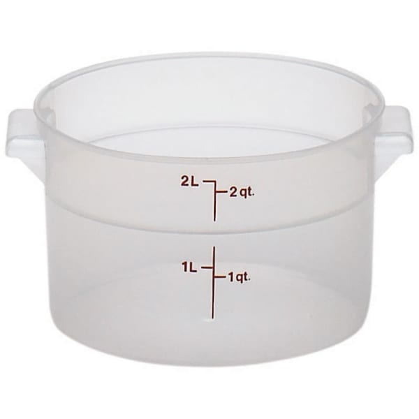 Cambro 2 and 4 Qt. Translucent Round Polypropylene Food Storage Container  Lid