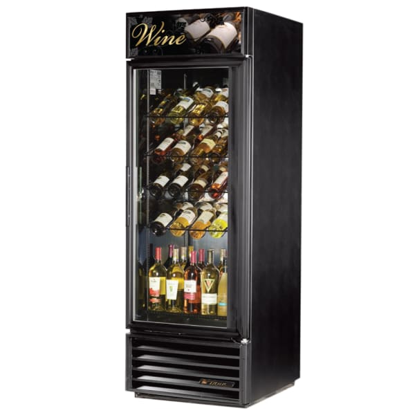 True GDM 23W HC TSL01 Black 5 Shelf 23 Cu. Ft. Wine Merchandiser