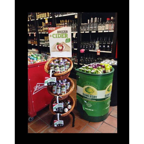 Mobile Merchandisers® K1430/3 3-Tier Floor Stand with Baskets