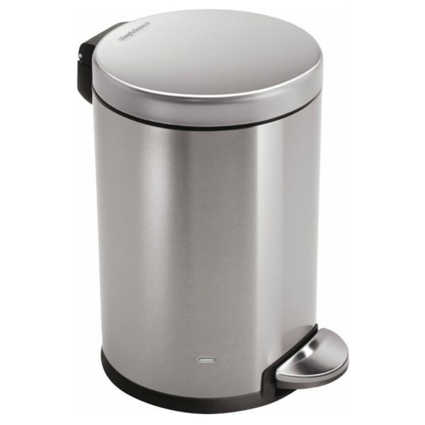 simplehuman 4.5L Round Step Trash Can Brushed Stainless Steel