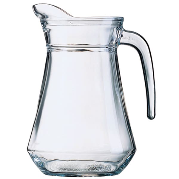 Arcoroc E7254 Glass 44 Oz. Serving Pitcher / Pour Lip - 6 / CS