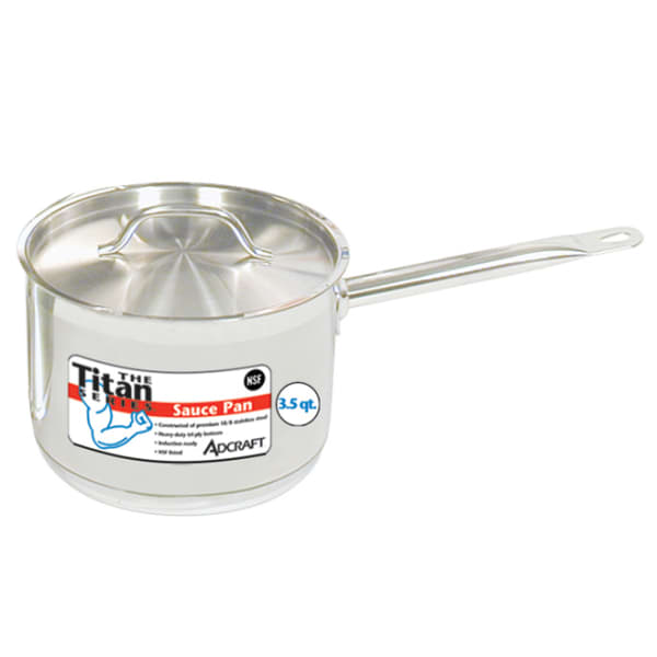 3.5 QT COMMERCIAL STAINLESS STEEL SAUCE PAN - NSF