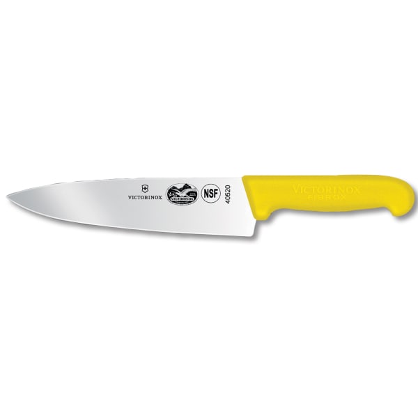 Victorinox Cutlery 8.5 Chef's Kitchen Knife Yellow Fibrox - Blade HQ
