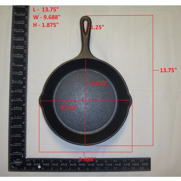 Lodge L6SK3 9 Pre-Seasoned Cast Iron Skillet