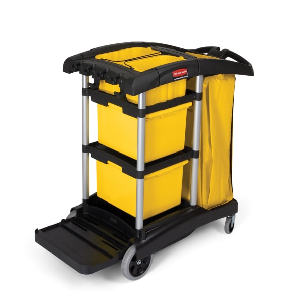 Janitor Cleaning Trolley - FG9T7200BLA, Janitorial Cleaning Cart -  High-Capacity