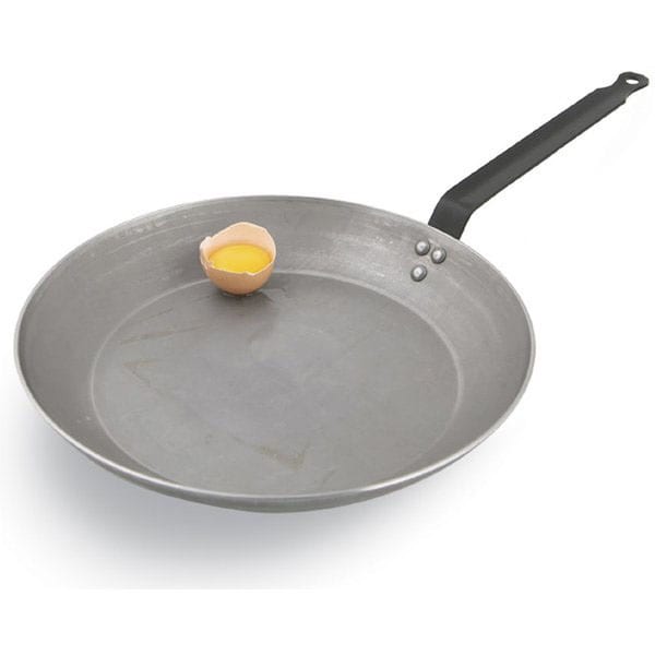 Paderno A4171436 Polished Carbon Steel 14-1/8 x 2 Fry Pan