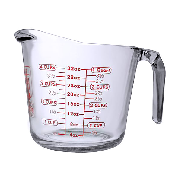 Anchor Hocking® 55178L20 Glass 32 oz Measuring Cup