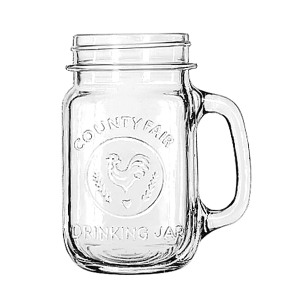 Libbey 97085 16 oz. County Fair Drinking Jar / Mason Jar with