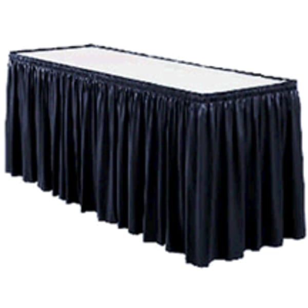Black pleated table skirt sale