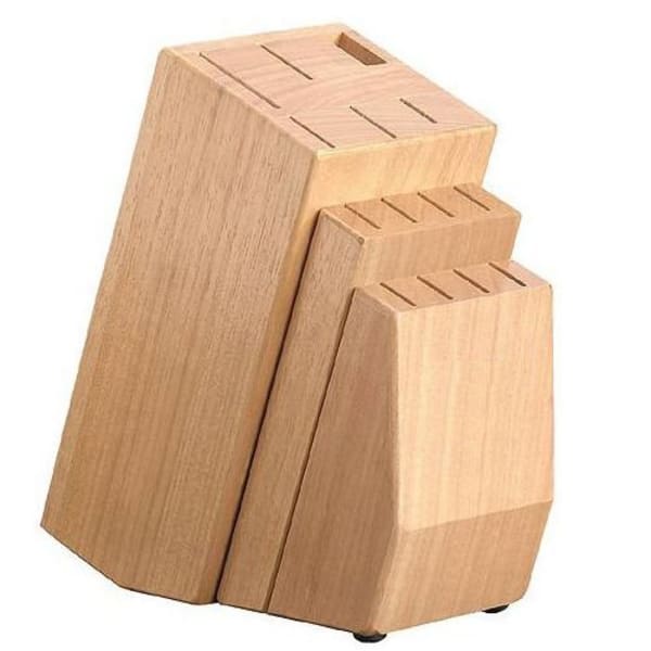 Knife Block Rubberwood - Knife Holder - Knife Block Without Knives