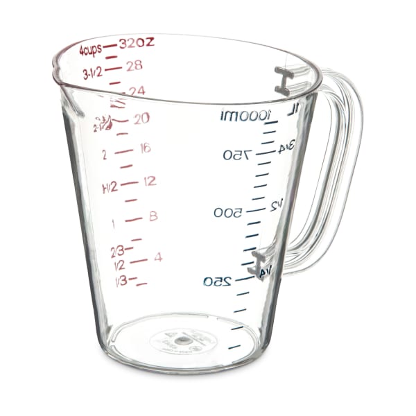 Carlisle 1/2 Gallon Clear Commercial Measuring Cup