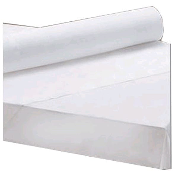 Hoffmaster 260047 40 x 100' Linen-Like White Paper Roll Table Cover