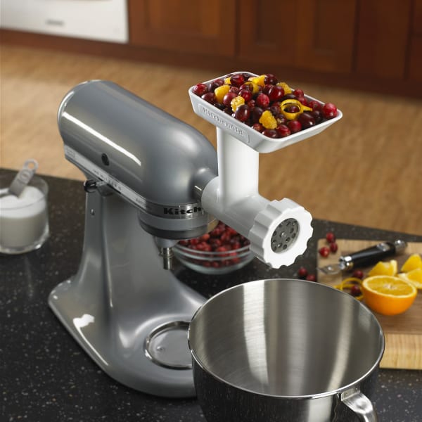 Stainless Steel Food Grinder Attachment fit KitchenAid Stand Mixers  Including Sausage Stuffer, Perfect Attachment for KitchenAid Mixers