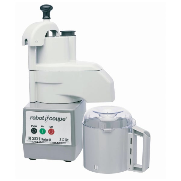 Robot Coupe R2N Combination Food Processor with 3 Qt. / 3 Liter Gray Bowl,  Continuous Feed & 2 Discs - 1 hp