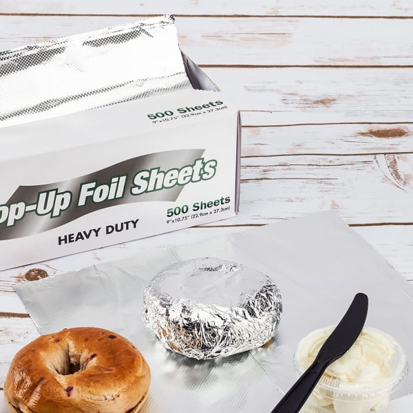 Durable Packaging Pop-Up Aluminum Foil Sheets, 12 x 10 3/4, 500/Box, 6 Boxes/Carton