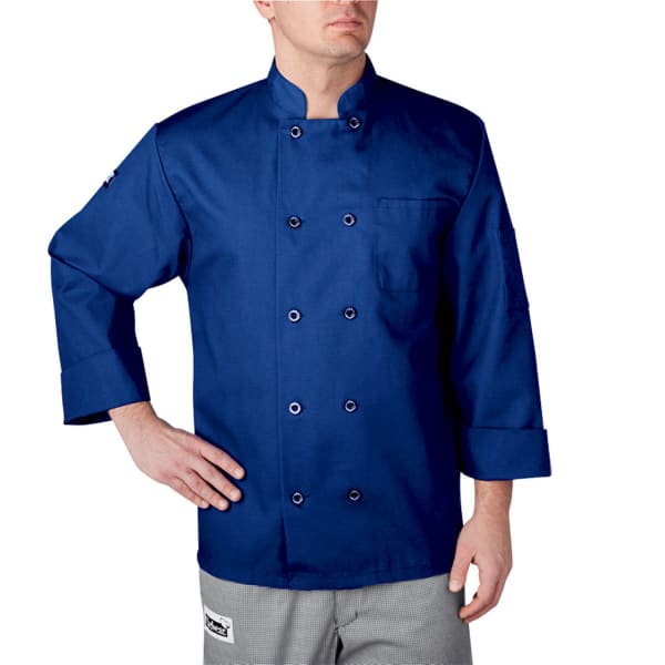 Royal blue chef coat clearance