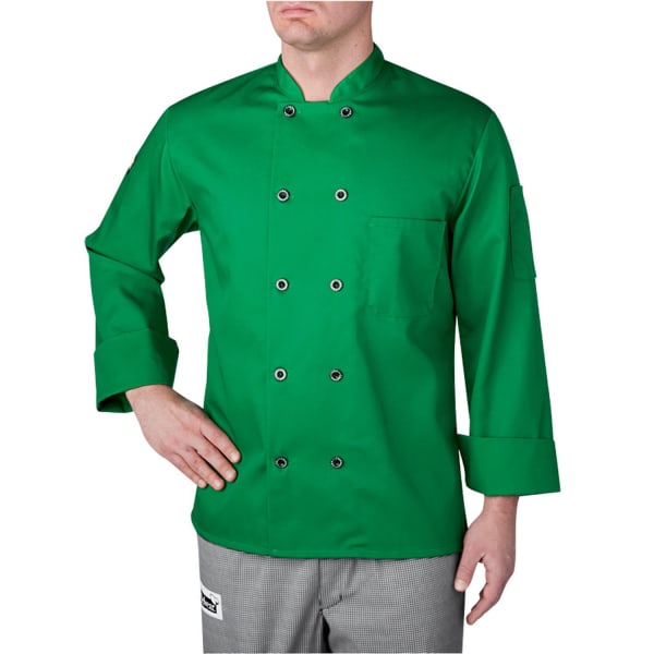 Chefwear 4410 79 XL Kelly Green Three Star Chef Jacket Wasserstrom