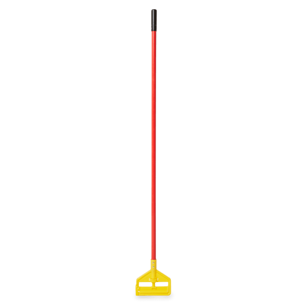 Rubbermaid Commercial Products 54 in. Invader Fiberglass Side-Gate Wet-Mop Handle - Gray & Yellow