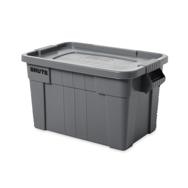 Rubbermaid FG9S3100GRAY BRUTE 20 Gallon Gray NSF Tote with Lid