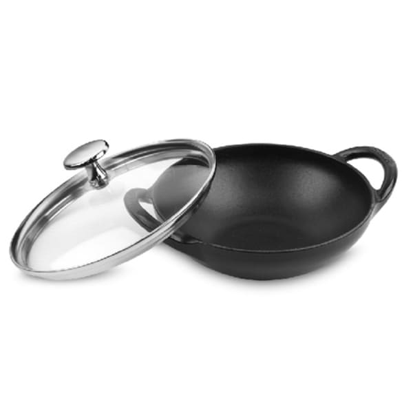 Staub Cast Iron - Minis 6.5-Inch, Baby Wok, Black Matte