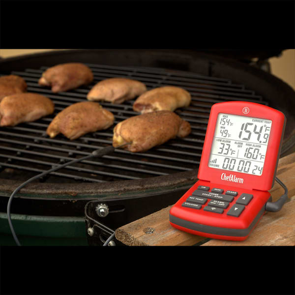 ThermoWorks TX-1100-RD ChefAlarm Thermometer with Probe Included