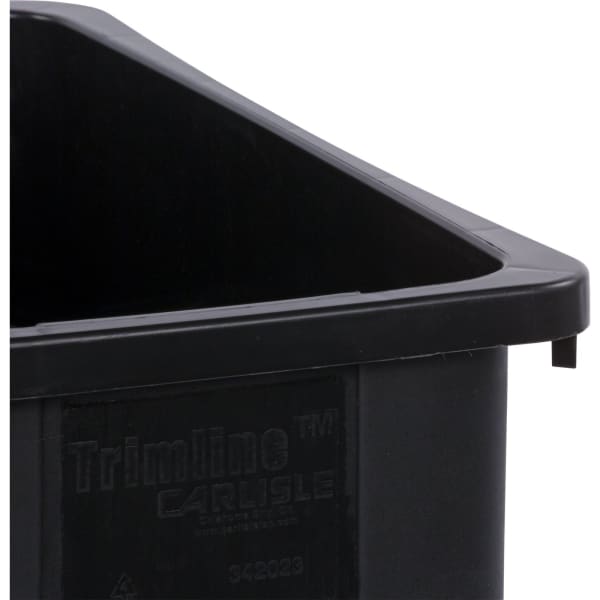 Carlisle 34202303 Trimline Waste Container Trash Can, Black, 23 gal.