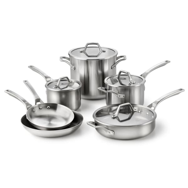 Calphalon - Signature 10-Piece Cookware Set - Stainless Steel