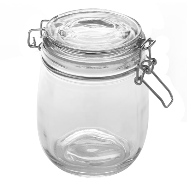 American Metalcraft HMJ5 Glass Hinged 26 Oz. Mini Apothecary Jar