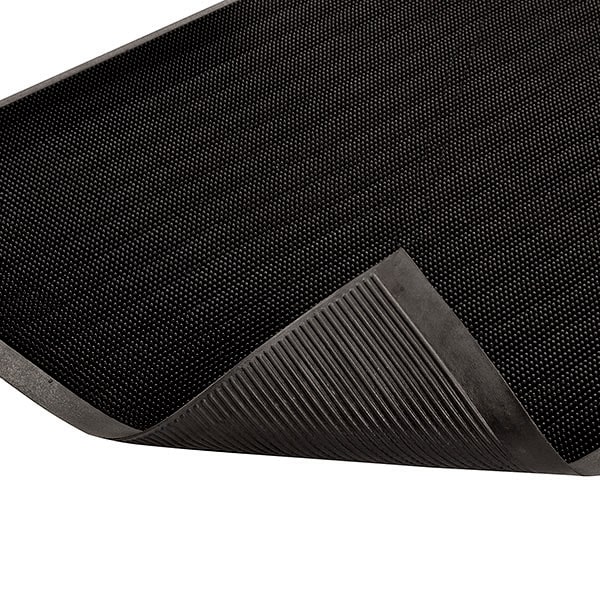 Notrax T28 Finger Scrape Flexible Rubber Scraper Mat, 24 x 32 Black