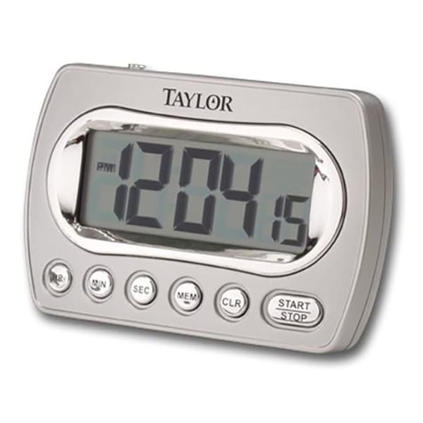 Taylor Digital Chrome Timer with Memory & Clock