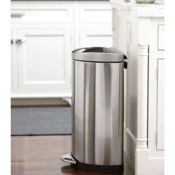 某メーカー CW1818 simplehuman® Brushed Trash Step Round Semi 40L S/S ごみ箱