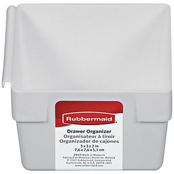 Rubbermaid® FG2910RDWT White 3 x 3 x 2 Drawer Organizer