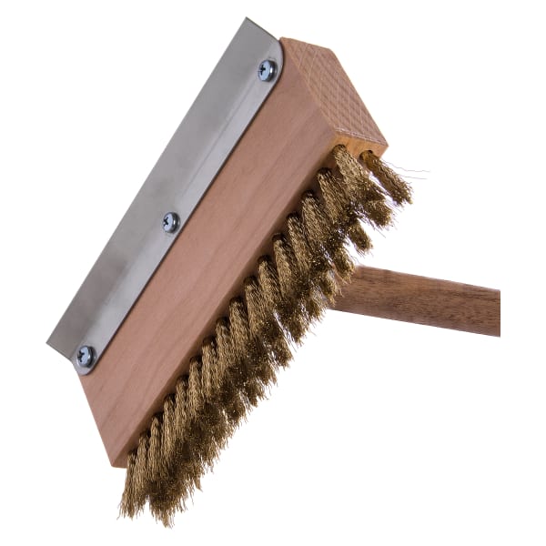 Carlisle 4152000 42 Oven Brush and Scraper with Brass Bristles