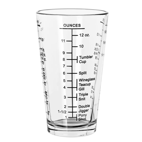 A glass holds 3/4 cups. A jug holds 12 cups. How many glasses can