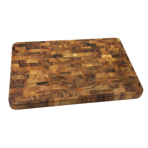 Charleston End Grain Prep Station  Ironwood Acacia Wood Cutting Boards