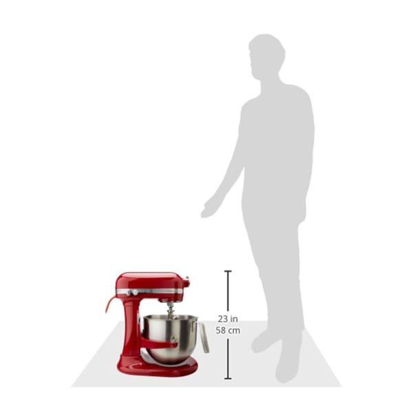 Red KitchenAid 8 qt. Commercial Mixer & Bowl Guard KSMC895ER