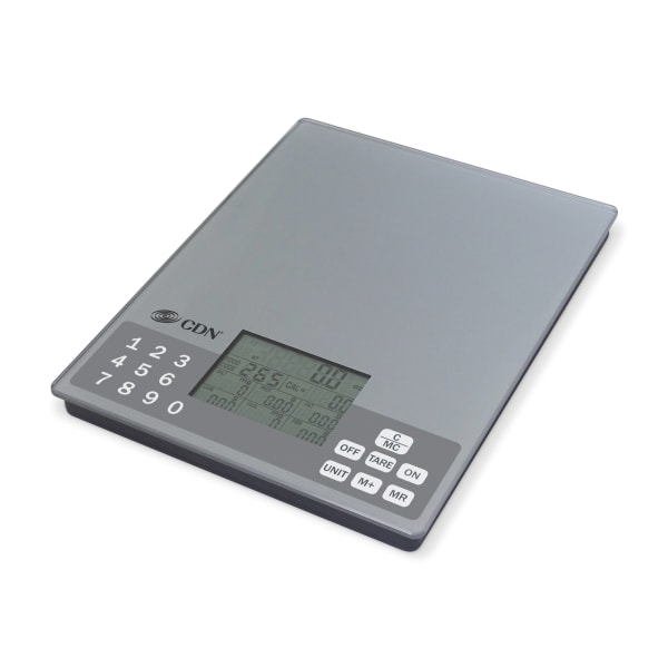 Kitchen scale with nutritional data shop