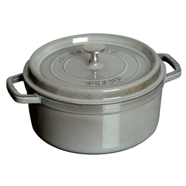 Staub Cast Iron 7 Quart Round Cocotte Black Matte