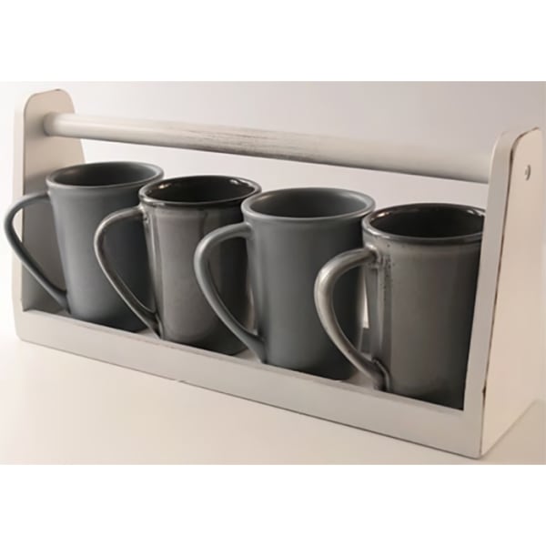 Bon Chef 4032 8 oz Coffee Cup Holder, Aluminum/Pewter-Glo, Silver