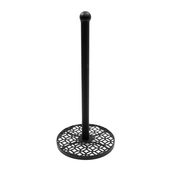 Tablecraft Black Powder-Coated Metal Paper Towel Holder