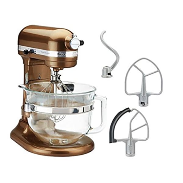 KitchenAid 5-Quart Stand Mixer Glass Bowl Copper Pearl 