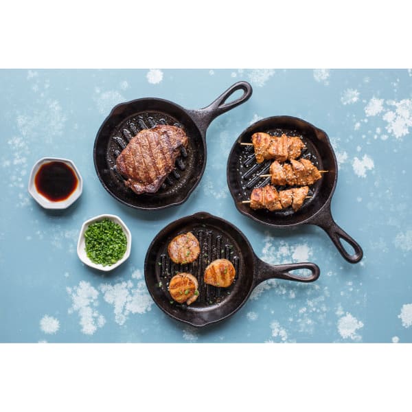  Lodge Cast Iron Grill Pan, 6.5 Inch: Home & Kitchen