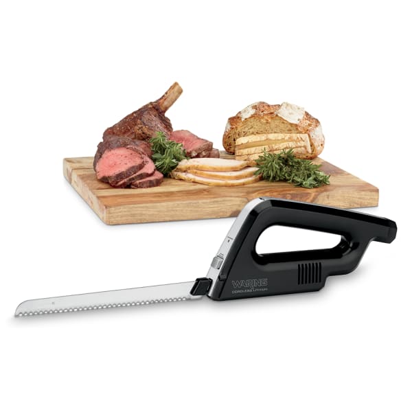 Waring Commercial Cordless Lithium Electric Knife Powered by Heavy-Duty  Brushless DC Motor