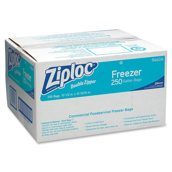 Diversey 94604 Ziploc® 1 Gallon Freezer Bag - 250 / CS