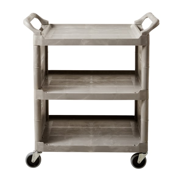 Rubbermaid Three-Shelf Service Cart - Platinum