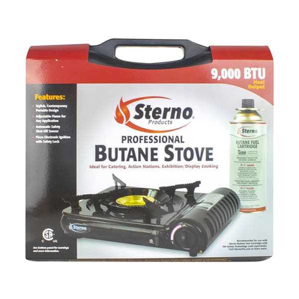 9,000 BTU Butane Stove - Black