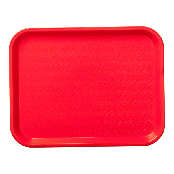 Carlisle CT101405 Cafe Red 10 x 14 Fast Food Tray