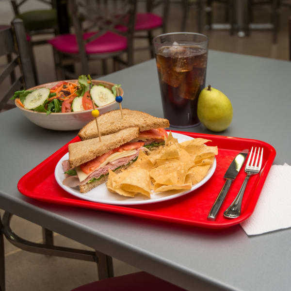 Carlisle CT101405 Cafe Red 10 x 14 Fast Food Tray